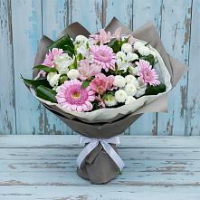 Букет цветов из:  Герберы, Альстромерии и Хризантемы #REPLACE_PRED# Юрьеве-Польском