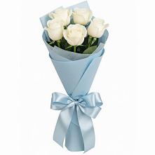 Букет 5 Белых роз Проуд в Юрьеве-Польском