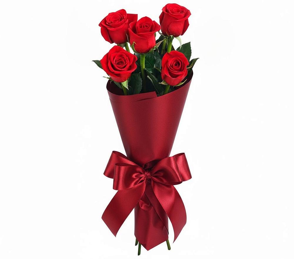 Букет 5 Красных роз Эдлесс Лав в Юрьеве-Польском
