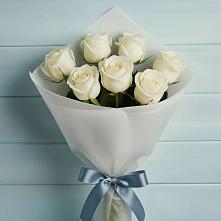 Букет 7 Белых роз Эдлесс Лав #REPLACE_PRED# Юрьеве-Польском