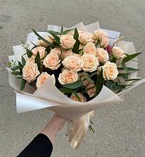 Букет Кремовые розы Латте в Юрьеве-Польском