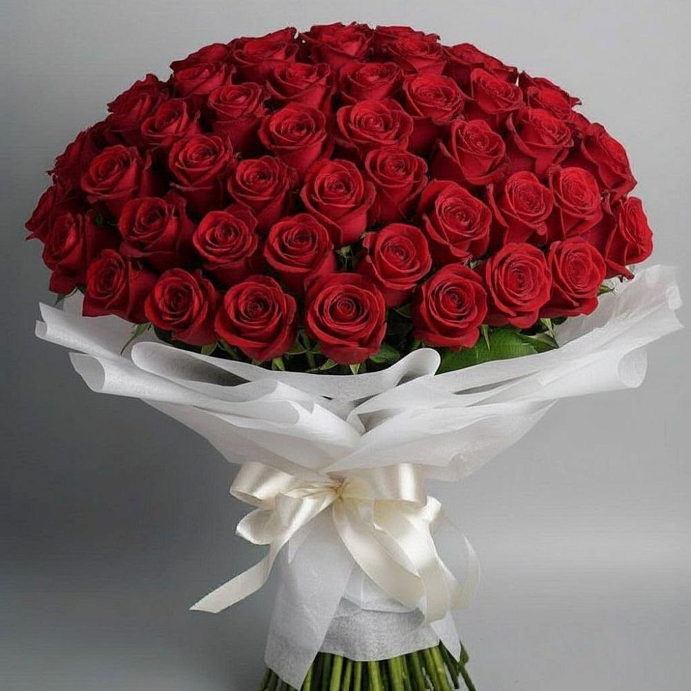 Букет 101 Красная роза Блэк Мэджик в Юрьеве-Польском