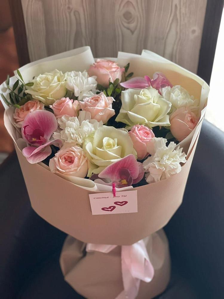 Букет цветов из: Орхидеи, Розы и Гвоздики в Юрьеве-Польском