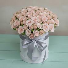 Цветочная композиция из Розы в шляпной коробке в Юрьеве-Польском