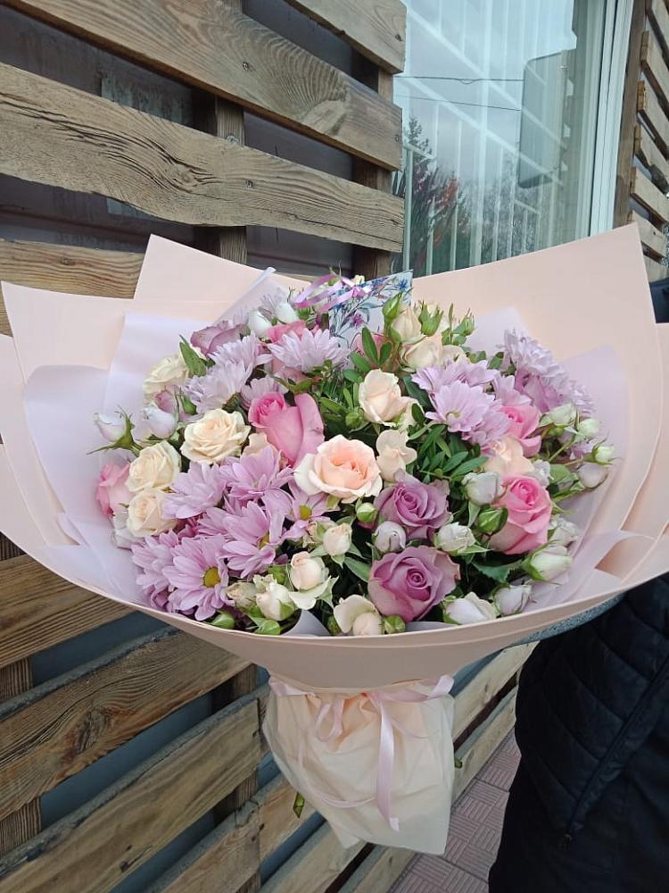 Букет цветов из: Розы и Хризантемы в Юрьеве-Польском