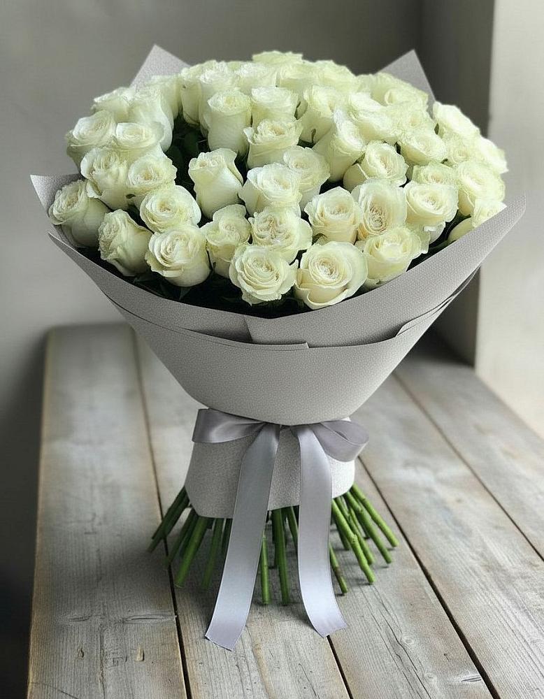 Букет 35 Белых роз в Юрьеве-Польском