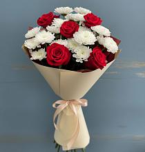 Букет цветов из:  Розы и Хризантемы в Юрьеве-Польском