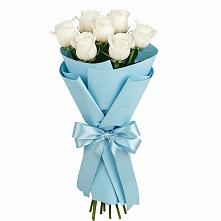 Букет 7 белых роз Проуд в Юрьеве-Польском