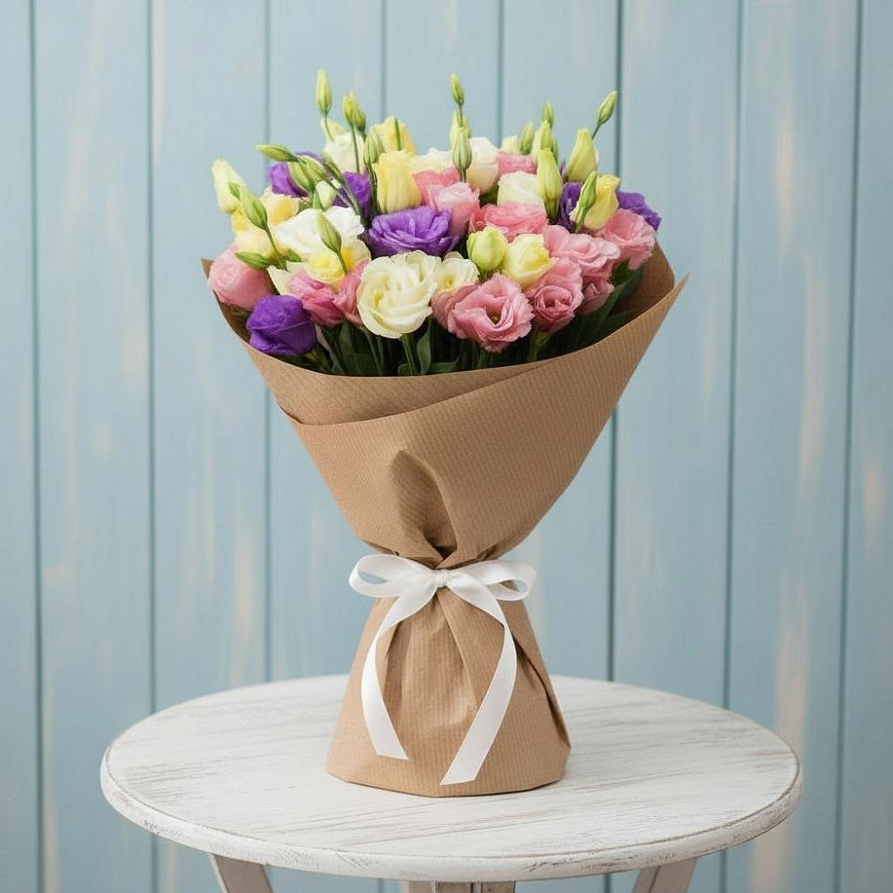 Букет цветов из: Лизиантусы в Юрьеве-Польском