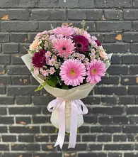 Букет цветов из:  Герберы и Хризантемы в Юрьеве-Польском