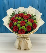 Букет цветов из:  Розы и Хризантемы в Юрьеве-Польском
