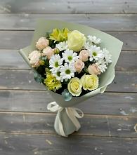 Букет цветов из:  Альстромерии, Розы и Хризантемы #REPLACE_PRED# Юрьеве-Польском
