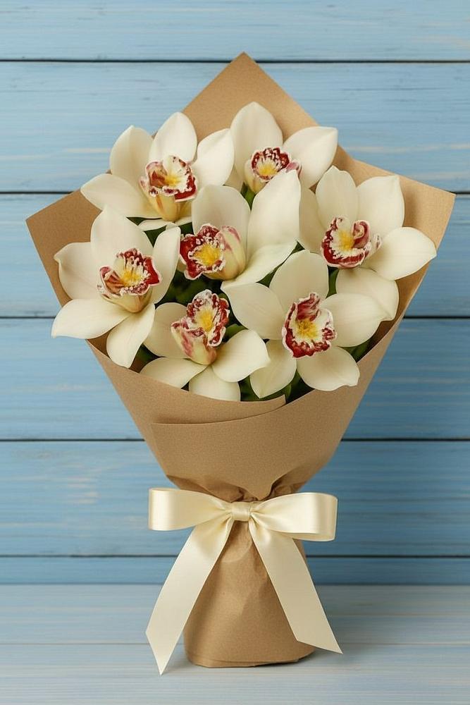 Букет цветов из: Орхидеи и Розы в Юрьеве-Польском